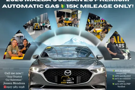 2020 Mazda 3 Sedan 2.0 Premium AT Gas 🔰CALL NOW  ☎️09279850198/ JESSEN “KAKOTSE “MENDOZA