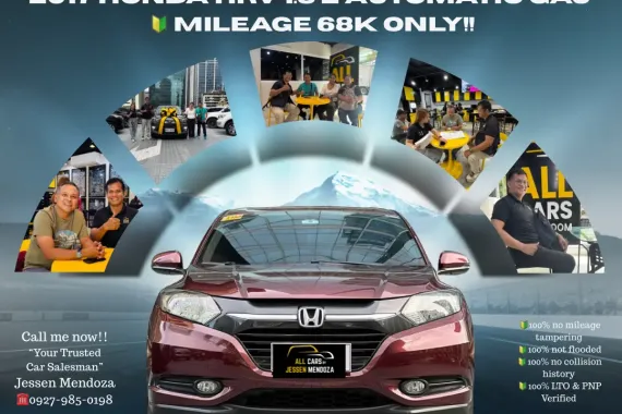 2017 Honda HRV 1.8 E Automatic Gas 🔰CALL NOW  ☎️09279850198/ JESSEN “KAKOTSE “MENDOZA