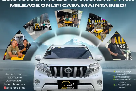 2016 Toyota Prado 4.0 VX Gas Automatic 🔰CALL NOW  ☎️09279850198/ JESSEN “KAKOTSE “MENDOZA