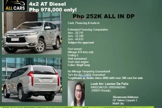 SALE !!!! 2016 Mitsubishi Montero GLS Premium 4x2 AT Diesel ‼️🔥09928482945 Look for Leonor De Felix