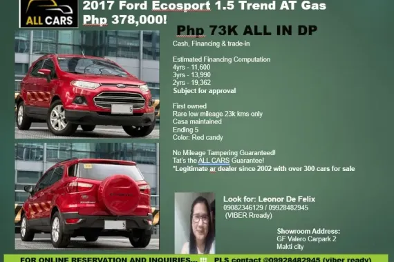 2017 Ford Ecosport 1.5 Trend AT Gas‼️‼️09928482945 Look for Leonor De Felix