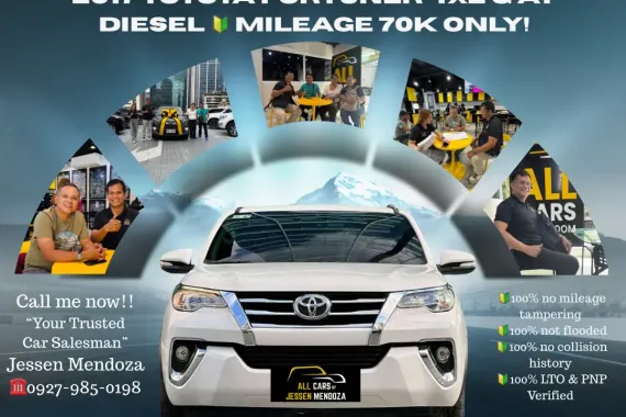 2017 Toyota Fortuner 4x2 G AT Diesel 🔰CALL NOW  ☎️09279850198/ JESSEN “KAKOTSE “MENDOZA 
