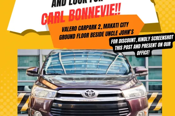 2018 Toyota Innova 2.8G Diesel A/T ☎️ Call CARL BONNEVIE 🔥🙋🏻‍♂️📞09384588779