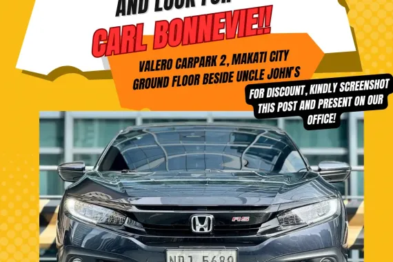 2018 Honda Civic RS 1.5 Gas AT 2K Mileage Like Brand New! ☎️ Call CARL BONNEVIE🙋🏻‍♂️09384588779