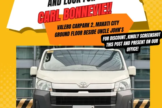 2019 Toyota HiAce Commuter Deluxe 2.8 MT Diesel ☎️ Call CARL BONNEVIE 🔥🙋🏻‍♂️📞09384588779