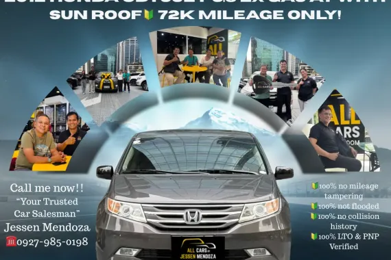 2012 Honda Odyssey 3.5 EX Gas AT with Sun Roof 🔰CALL NOW  ☎️09279850198/ JESSEN “KAKOTSE “MENDOZA