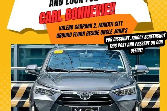 2024 Toyota Wigo 1.0 G Gas Automatic 75k ALL IN DP🔥🔥☎️ Call CARL BONNEVIE 🔥🙋🏻‍♂️📞09384588779