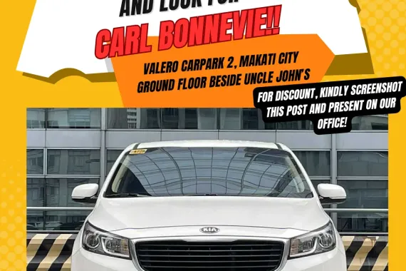 🔥2018 KIA CARNIVAL 2.2 EX AT DISEL - 11 Seater ☎️ Call CARL BONNEVIE🙋🏻‍♂️📞09384588779
