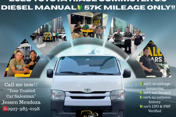 2023 TOYOTA HIACE COMMUTER 3.0 Diesel MT 🔰CALL NOW  ☎️09279850198/ JESSEN “KAKOTSE “MENDOZA