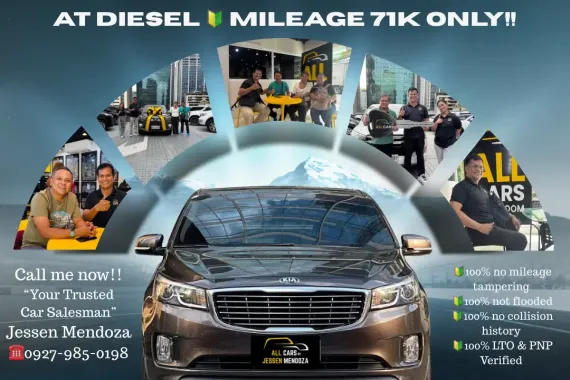 2018 Kia Grand Carnival Crdi 2.2 AT Diesel 🔰CALL NOW  ☎️09279850198/ JESSEN “KAKOTSE “MENDOZA 