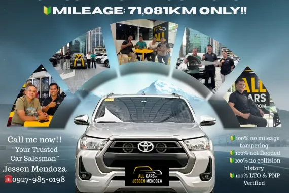2022 Toyota Hilux G 2.4 Dsl 4x2 Manual 🔰CALL NOW  ☎️09279850198/ JESSEN “KAKOTSE “MENDOZA
