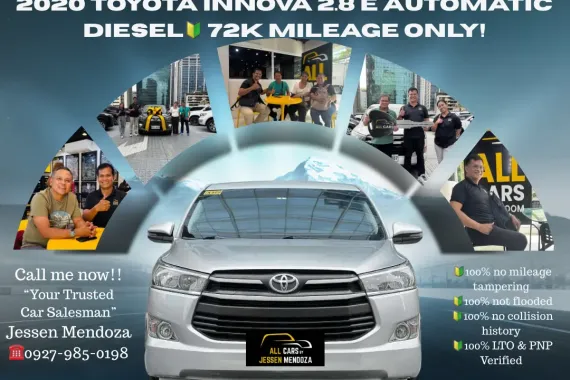 2020 Toyota Innova 2.8 E Automatic Diesel 🔰CALL NOW  ☎️09279850198/ JESSEN “KAKOTSE “MENDOZA