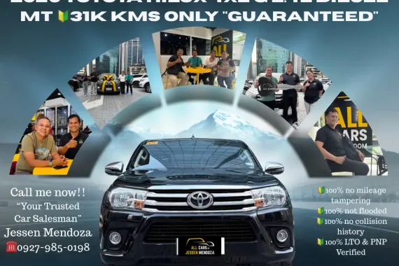 2020 TOYOTA HILUX 4x2 G Diesel Manual 🔰CALL NOW  ☎️09279850198/ JESSEN “KAKOTSE “MENDOZA