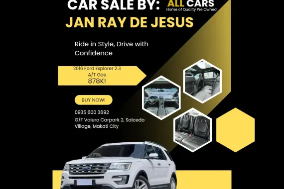 2016 Ford Explorer 2.3 Automatic Gas ✅️229K ALL-IN DP ☎️0935 600 3692 JAN RAY DE JESUS