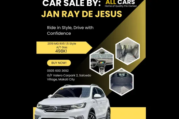2019 MG RX5 1.5 Style Automatic Gas ✅️18K ALL-IN DP ☎️0935 600 3692 JAN RAY DE JESUS