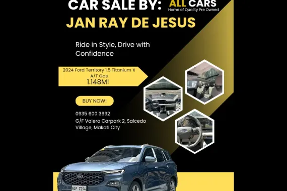 2024 Ford Territory 1.5 Titanium X Automatic Gas ✅️202K ALL-IN DP ☎️0935 600 3692 JAN RAY DE JESUS