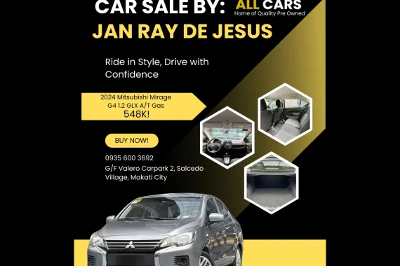 2024 Mitsubishi Mirage G4 1.2 GLX Automatic Gas ✅️19K ALL-IN DP ☎️0935 600 3692 JAN RAY DE JESUS