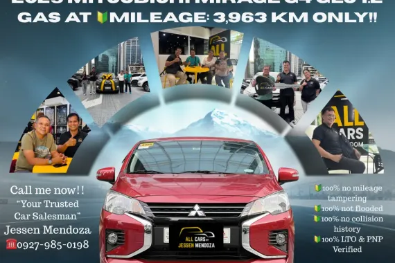2025 Mitsubishi Mirage G4 GLS 1.2 Gas AT 🔰CALL NOW  ☎️09279850198/ JESSEN “KAKOTSE “MENDOZA