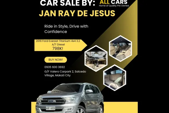 2016 Ford Everest Titanium 4x4 3.2 Diesel A/T CALL NOW FOR BEST DEAL 0935 600 3692 JAN RAY DE JESUS 