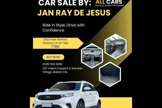 2022 Ford Territory Titanium 1.5 A/T Gas ☎️CALL NOW FOR BEST DEALS 0935 600 3692 JAN RAY DE JESUS