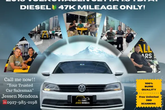 2016 Volkswagen Jetta 1.6 TDI AT  Diesel 🔰CALL NOW  ☎️09279850198/ JESSEN “KAKOTSE “MENDOZA