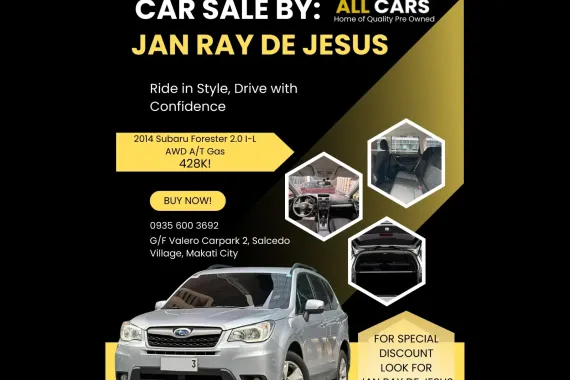 2014 Subaru Forester 2.0 I-L AWD Gas Automatic☎️CALL NOW 0935 600 3692 JAN RAY DE JESUS