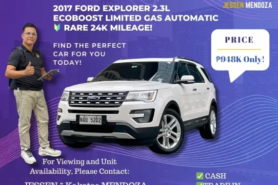 2017 Ford Explorer 2.3L Ecoboost Limited Gas AT 🔰CALL NOW ☎️09279850198/JESSEN “ Kakotse “ MENDOZA 