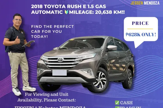 2018 Toyota Rush E 1.5 Gas Automatic 🔰CALL NOW ☎️09279850198/ JESSEN MENDOZA 