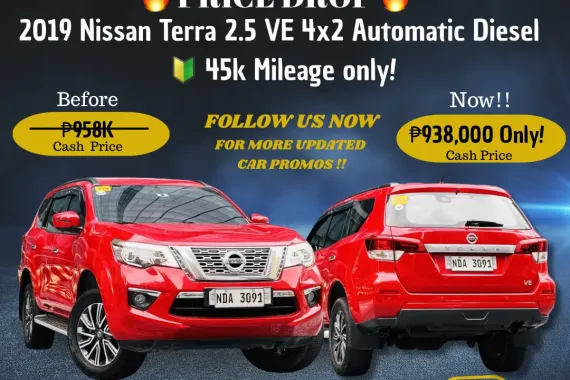 2019 Nissan Terra 2.5 VE 4x2 AT  Dsl 🔰CALL NOW  ☎️09279850198/ JESSEN “KAKOTSE “MENDOZA 