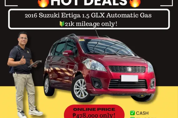 2016 Suzuki Ertiga 1.5 GLX Automatic Gas 🔰CALL NOW  ☎️09279850198/ JESSEN “KAKOTSE “MENDOZA 