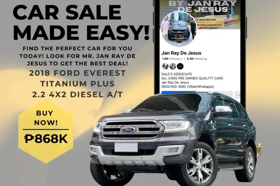 2018 Ford Everest Titanium Plus 2.2 4x2 A/T Diesel w/Sunroof ☎️0935 600 3692 JAN RAY DE JESUS 