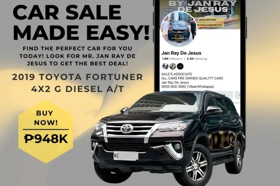 2019 Toyota Fortuner 4x2 G Diesel Automatic ☎️CALL NOW 0935 600 3692 JAN RAY DE JESUS