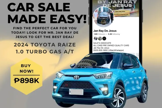 2024 Toyota Raize Turbo 1.0 Gas Automatic ☎️CALL NOW 0935 600 3692 JAN RAY DE JESUS