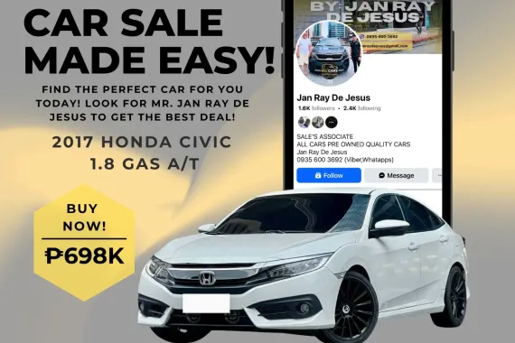 2017 Honda Civic 1.8 Gas Automatic ☎️CALL NOW 0935 600 3692 JAN RAY DE JESUS