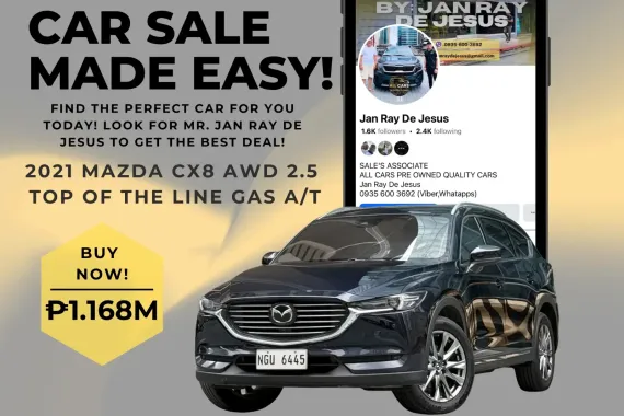 2021 Mazda CX8 AWD 2.5 Gas A/T Top of the Line ☎️CALL NOW 0935 600 3692 JAN RAY DE JESUS