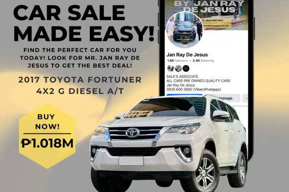 2017 Toyota Fortuner 4x2 G Automatic Diesel☎️CALL NOW 0935 600 3692 JAN RAY DE JESUS