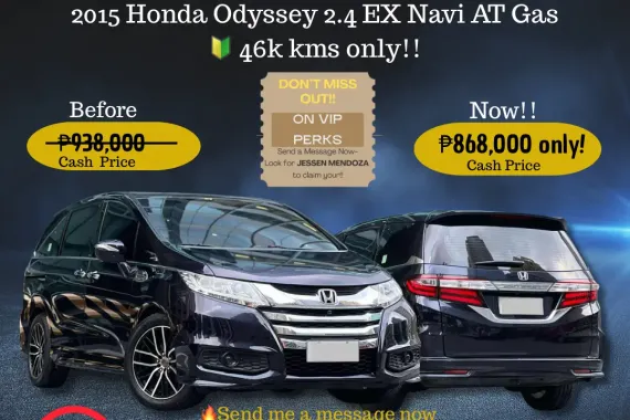 2015 Honda Odyssey 2.4 EX Navi AT Gas 🔰CALL NOW! ☎️09279850198 / JESSEN “Kakotse” MENDOZA 