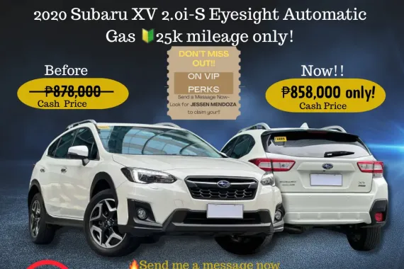 2020 Subaru XV 2.0i-S Eyesight 🔰CALL NOW  ☎️09279850198/ JESSEN “KAKOTSE “MENDOZA 