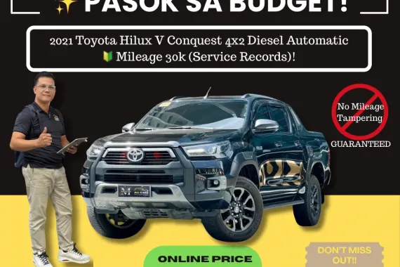 2021 Toyota Hilux V Conquest 4x2 Diesel AT 🔰CALL NOW !!☎️09279850198/ JESSEN MENDOZA 