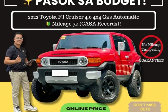 2022 Toyota FJ Cruiser 4.0 4x4 Gas AT 🔰CALL NOW  ☎️09279850198/ JESSEN “KAKOTSE “MENDOZA 