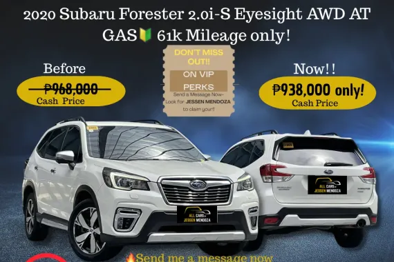 2020 Subaru Forester 2.0i-S Eyesight AWD AT GAS  ☎️09279850198 / JESSEN “Kakotse” MENDOZA 