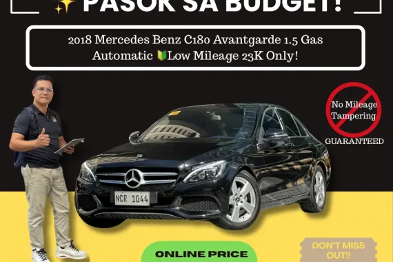 2018 Mercedes Benz C180 Avantgarde 1.5 Gas AT 🔰CALL NOW! ☎️09279850198 / JESSEN “Kakotse” MENDOZA 