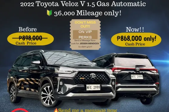 2022 Toyota Veloz V 1.5 Gas Automatic 🔰CALL NOW  ☎️09279850198/ JESSEN “KAKOTSE “MENDOZA