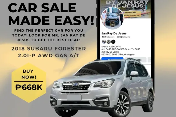 2018 Subaru Forester 2.0i-P AWD Automatic Gas ✅️134K ALL-IN DP☎️0935 600 3692 JAN RAY DE JESUS