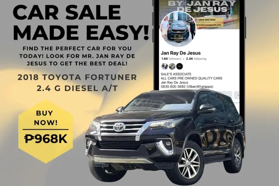 2018 Toyota Fortuner 2.4 G Automatic Diesel ☎️CALL NOW 0935 600 3692 JAN RAY DE JESUS