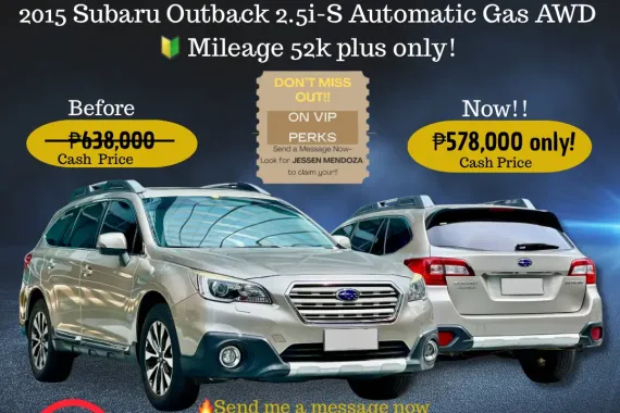2015 Subaru Outback 2.5i Automatic Gas AWD 🔰CALL NOW! ☎️09279850198 / JESSEN “Kakotse” MENDOZA 