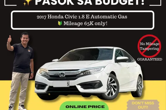 2017 Honda Civic 1.8 E Automatic Gas 🔰CALL NOW! ☎️09279850198 / JESSEN “Kakotse” MENDOZA 