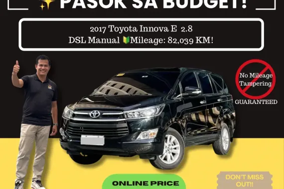 2017 Toyota Innova E  2.8 Dsl MT 🔰CALL NOW! ☎️09279850198 / JESSEN “Kakotse” MENDOZA 