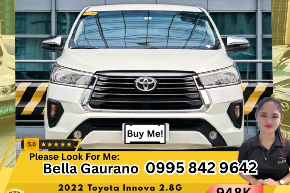 🔥 2022 Toyota Innova 2.8G  Diesel m/t 👩𝗕𝗲𝗹𝗹𝗮📲 𝟬𝟵𝟵𝟱 𝟴𝟰𝟮 𝟵𝟲𝟰𝟮