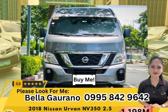 🔥 2018 Nissan Urvan NV350 2.5 Premium Diesel A/T 👩𝗕𝗲𝗹𝗹𝗮📲 𝟬𝟵𝟵𝟱 𝟴𝟰𝟮 𝟵𝟲𝟰𝟮 